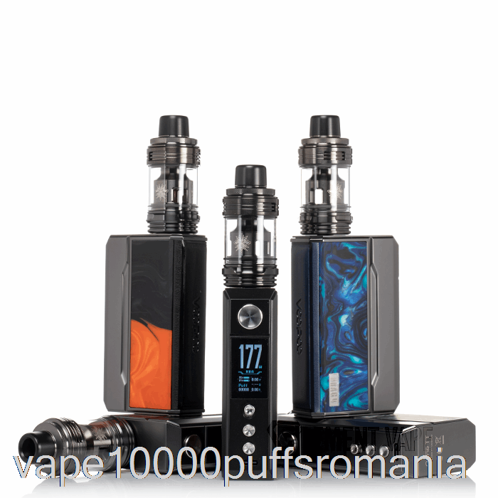 Vape Romania Voopoo Drag 4 177w Starter Kit Gun Metal + Ocean Blue